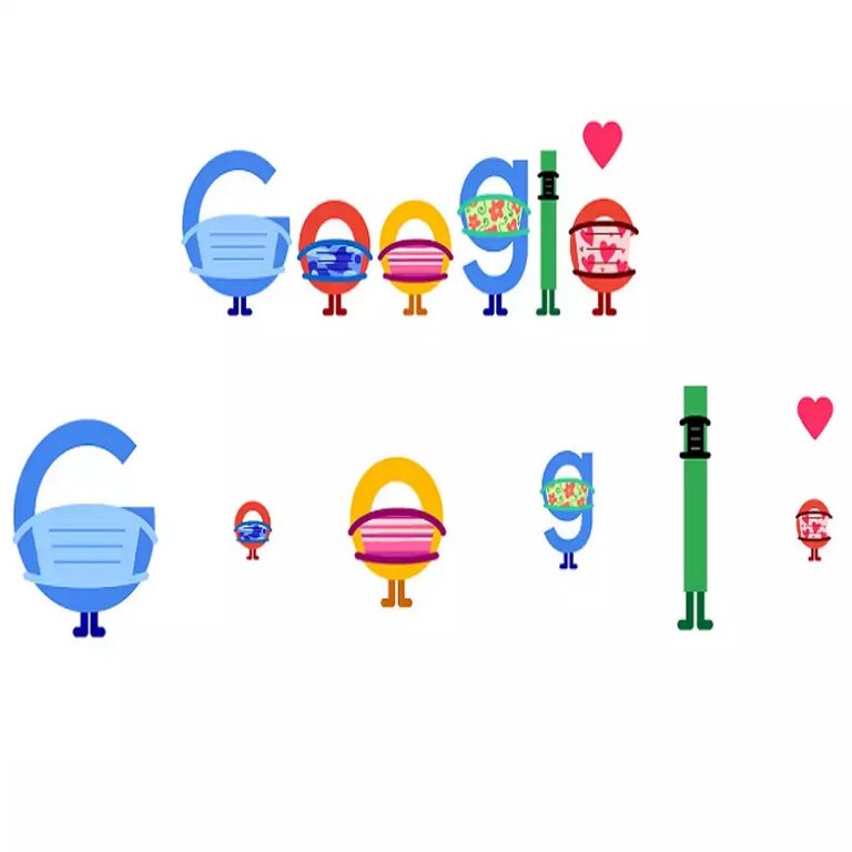 ‘Wear a mask,’ says Google’s Doodle, demonstrating Covid’s protection guidelines for all.