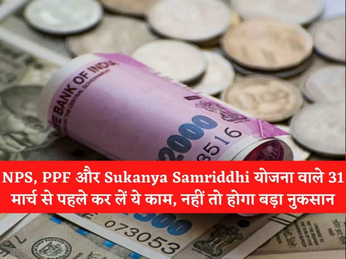 Those with NPS, PPF and Sukanya Samriddhi scheme should do this work before March 31, otherwise there will be a big loss