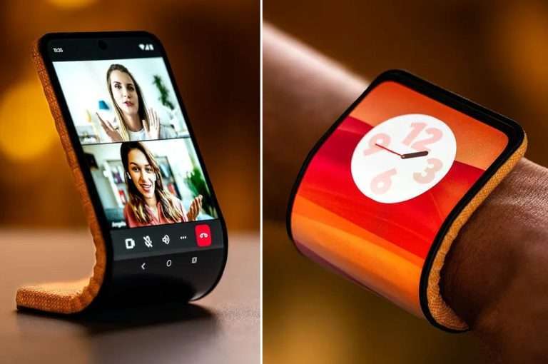 This Motorola smartphone can be bent in any direction even become a clock