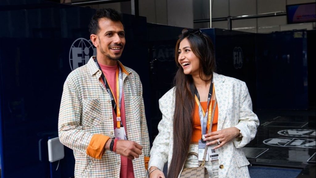 Yuzvendra Chahal and his wife Dhanashree Verma