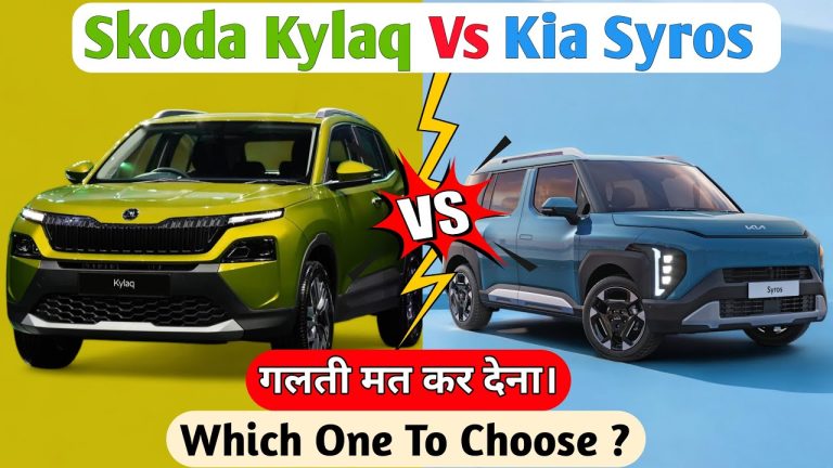 Which vehicle is superior in terms of cost, features, and drivetrain: the Kia Syros or the Skoda Kylaq? Learn more here