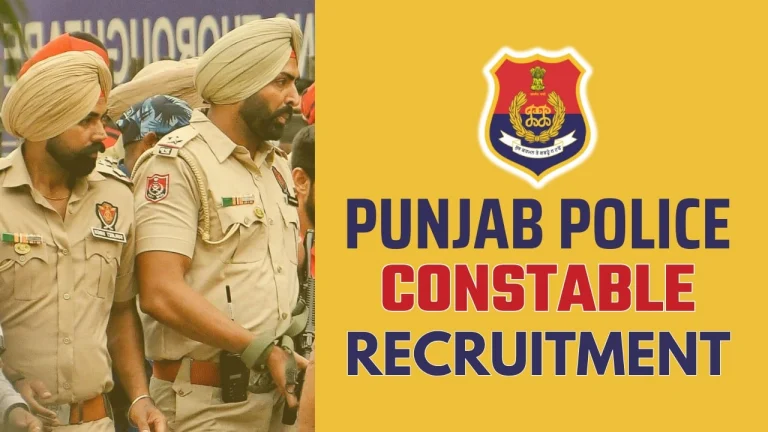 Punjab Police Recruitment: Apply Now for Constable Posts! 12th Pass Eligible