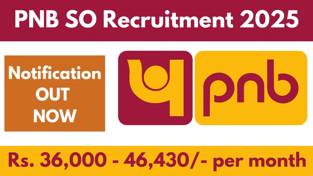 PNB SO Recruitment 2025