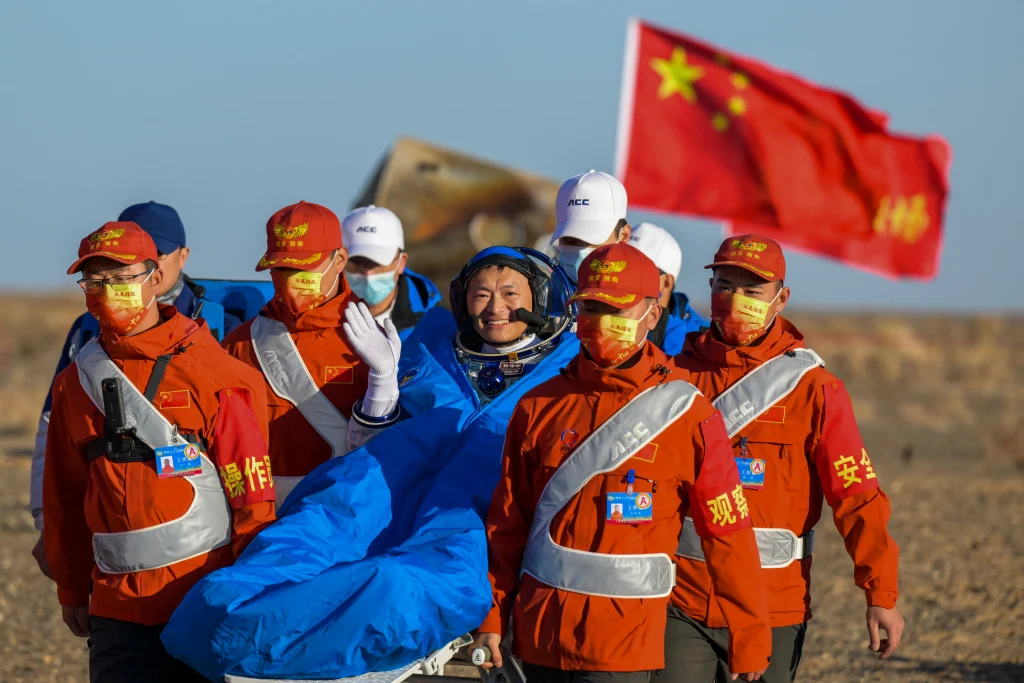 From the Jiuquan Satellite Launch Center in northwest China