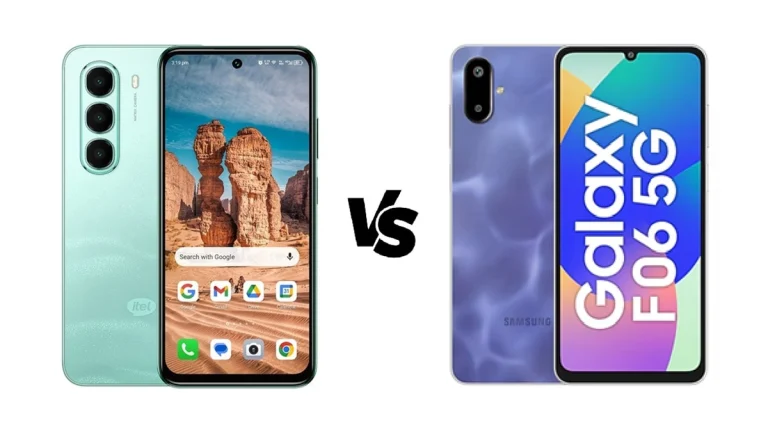Samsung Galaxy F06 5G against Intel A95 5G