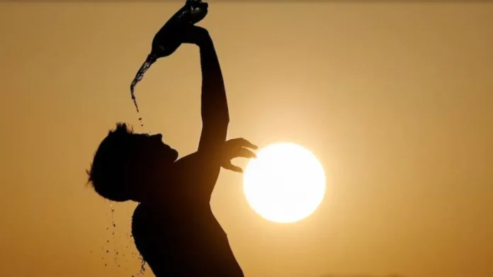 Stay safe in heat: Hydrate, avoid peak sun.