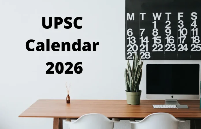 UPSC Recruitment Exam 2026 calendar