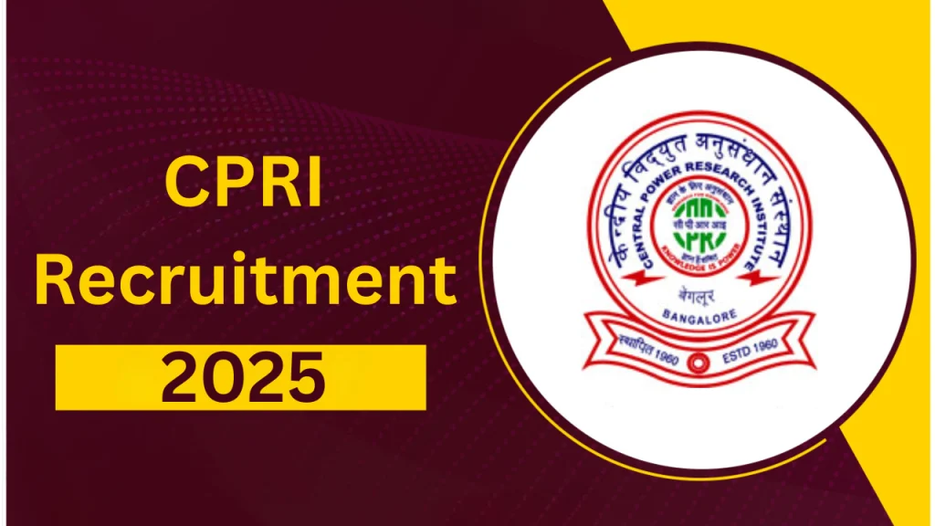 Criteria for Eligibility in CPRI Recruitment