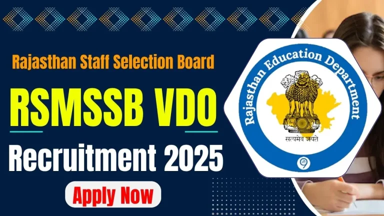 Rajasthan VDO Vacancy 2025: Apply for Village Officer Posts Now