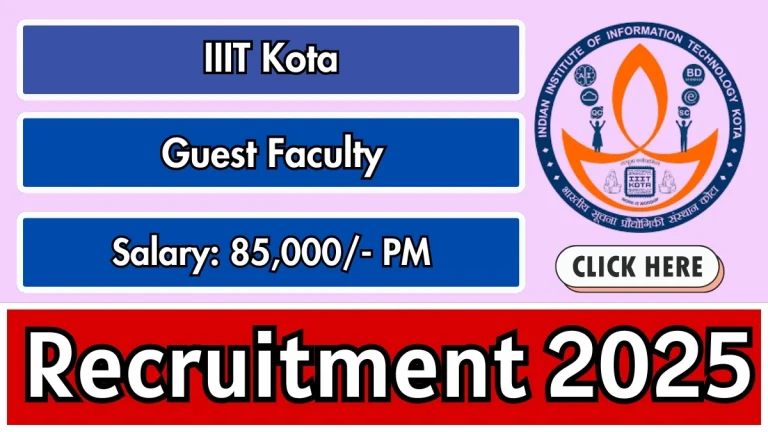 IIIT Kota Guest Faculty Recruitment 2025: Apply By October 4