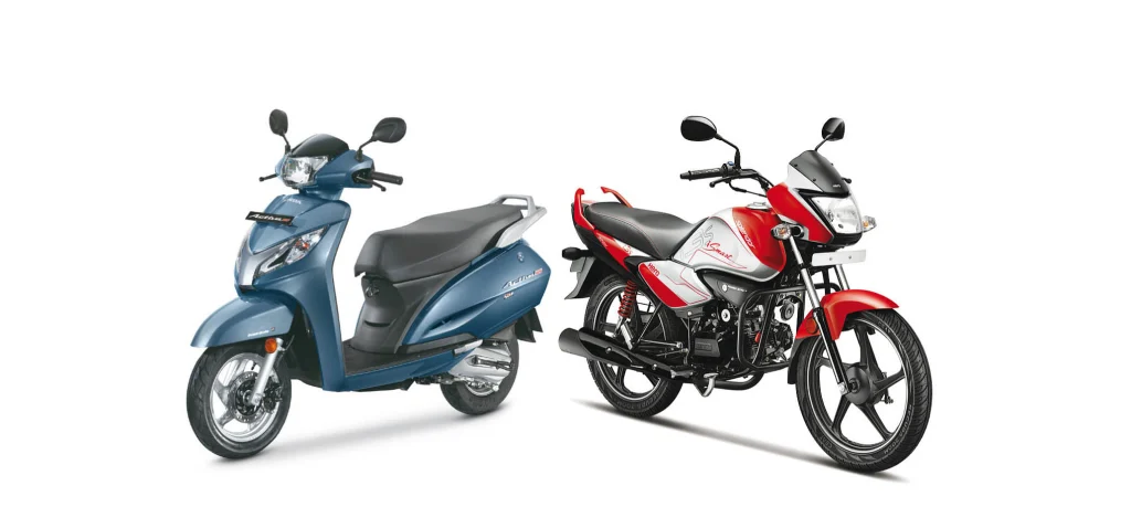 Powertrain of Hero HF Deluxe and Honda Shine